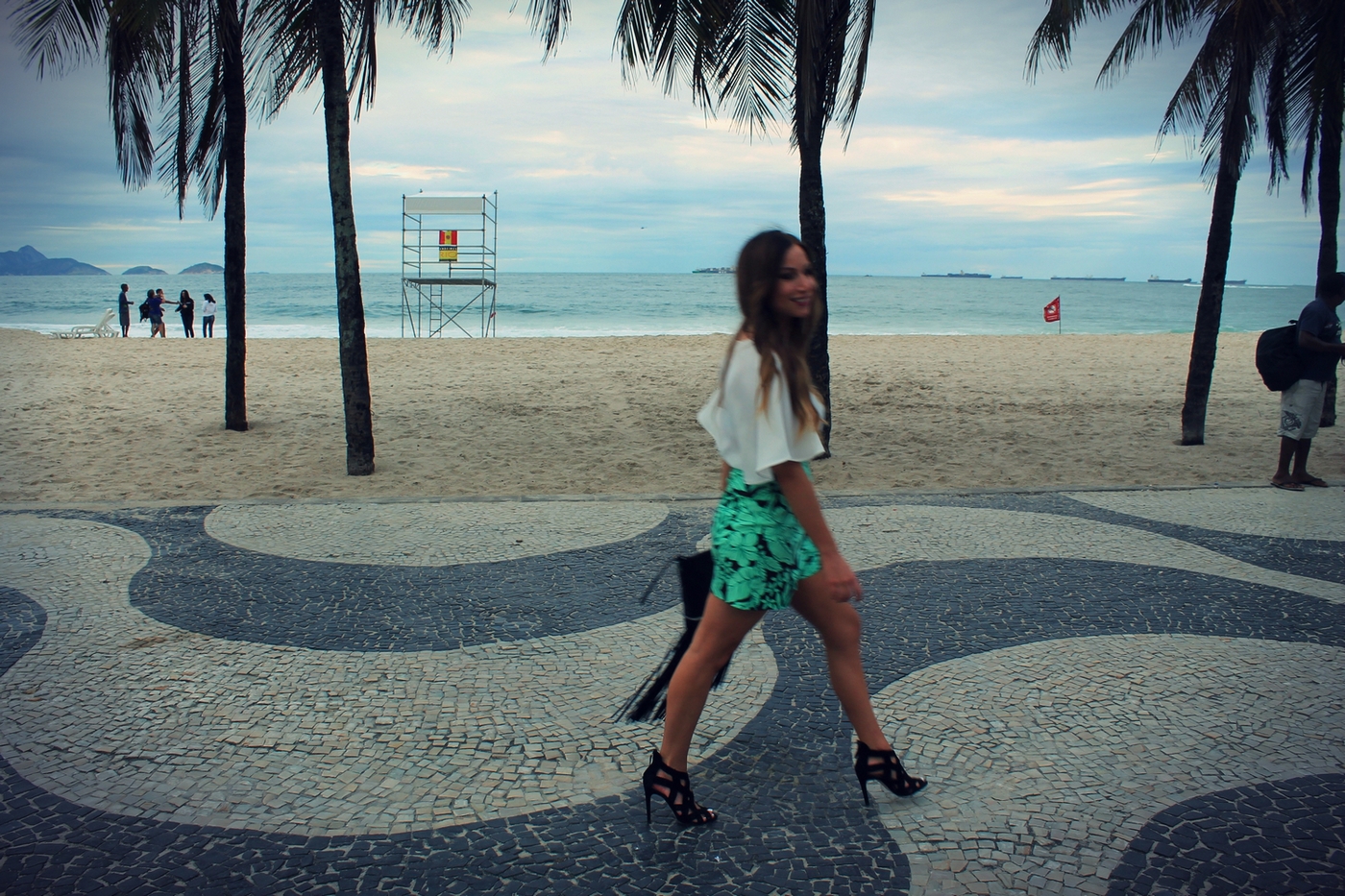 walking on copacabana street fashion blog mel