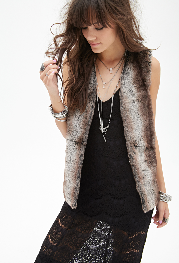 gilet fausse fourrure forever21