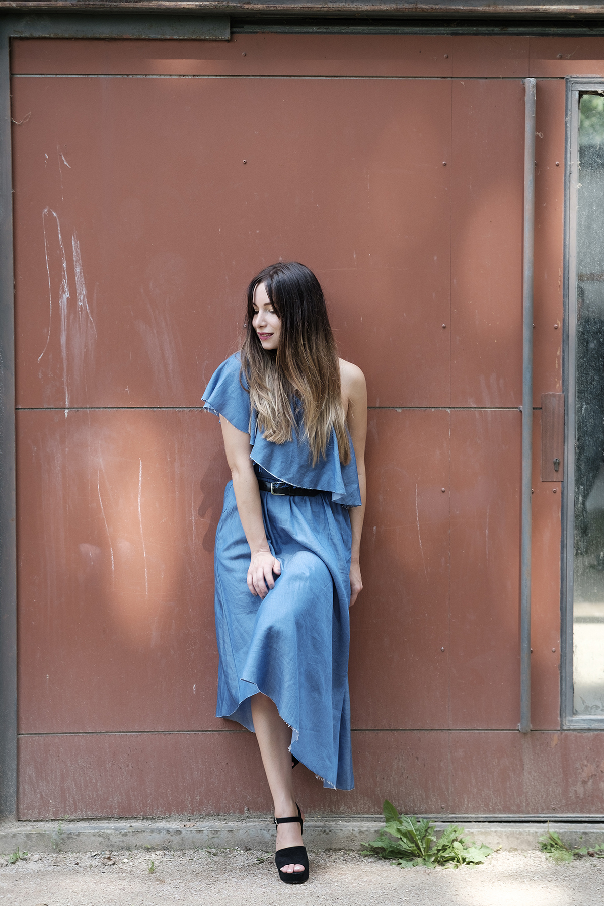 robe jean volants blog mode